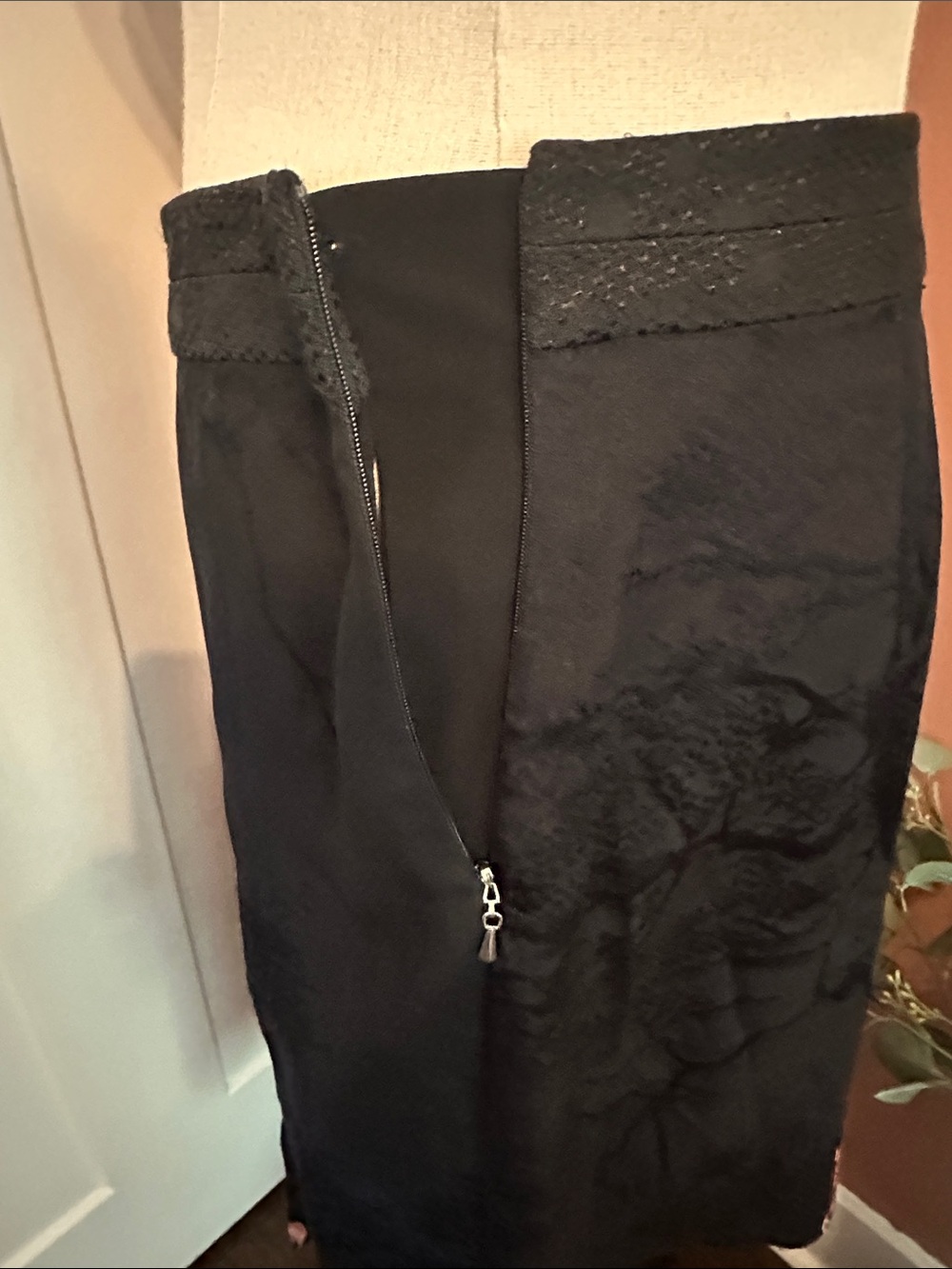 Anthropologie leifsdottir Corvida Black Asymmetrical Midi bird 4 silk skirt - Picture 8 of 14